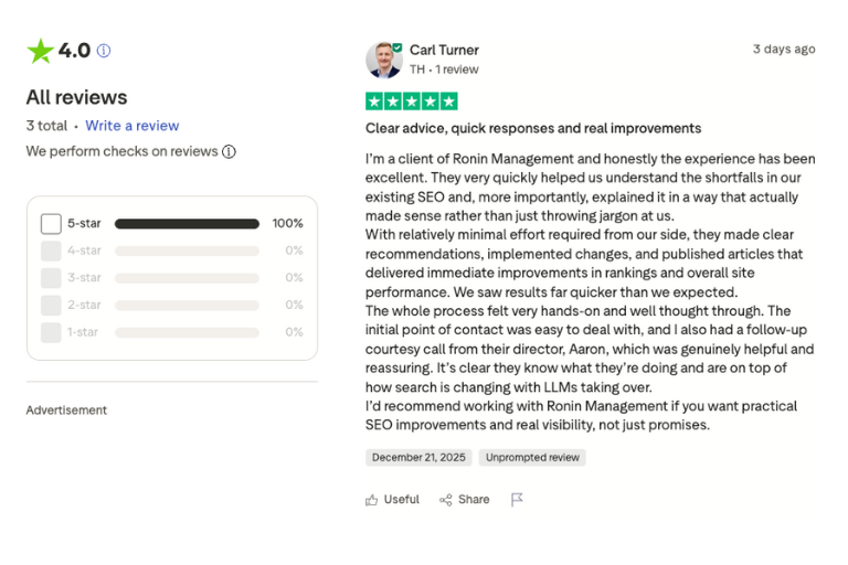 Carl Turner Testimomial